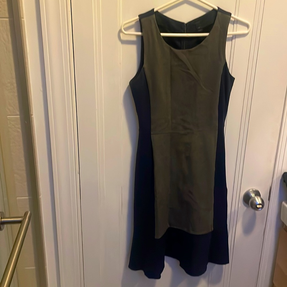 J. Crew navy and grey color block sleeveless sheath dress size 00